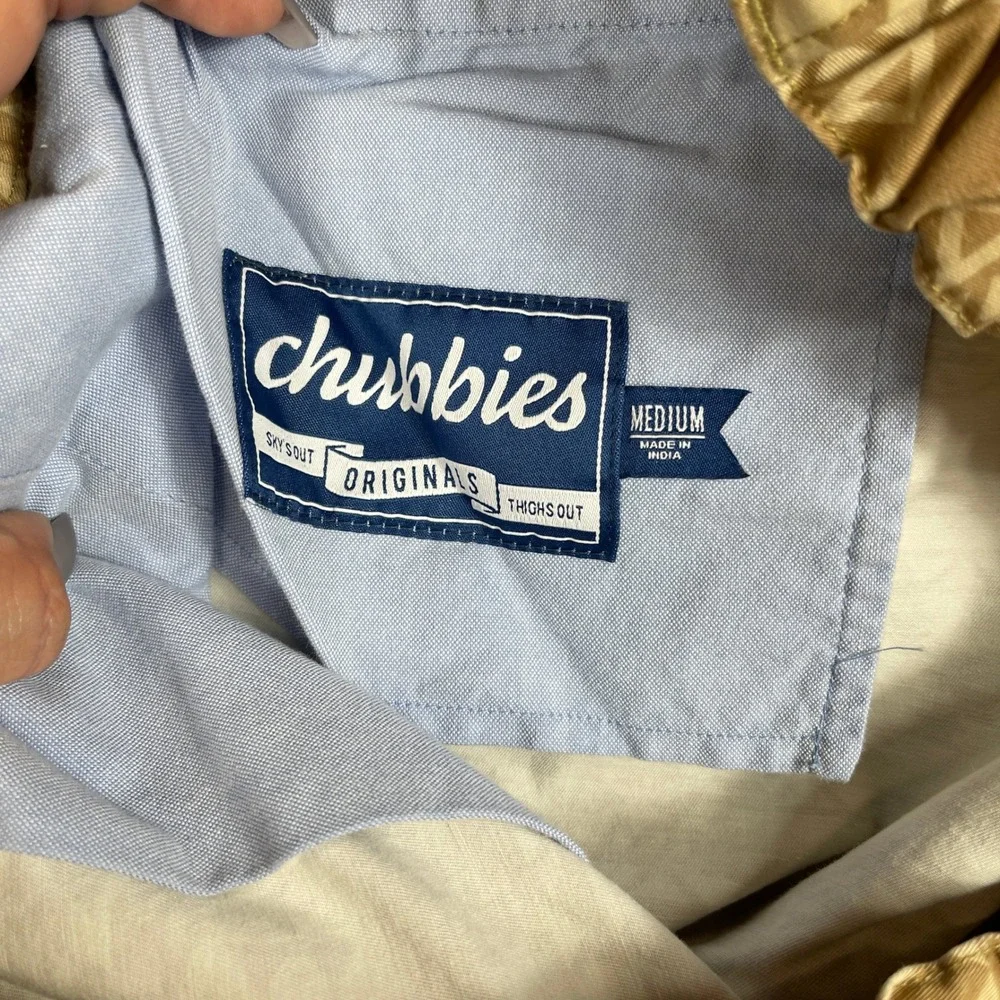 Chubbies Originals Mens 5.5 Inseam Shorts Medium Tan Geometric Tribal Aztec